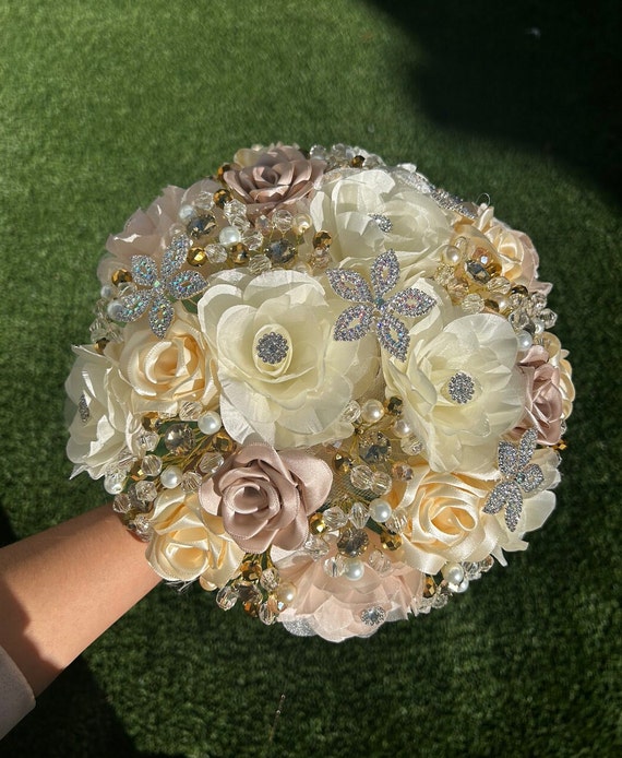 Bouquet of Xvañera/bride Beige/gold - Etsy