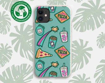 Funda ecológica vegana biodegradable inspirada en los años 90, sin plástico, para iPhone 17, 16, 15, 14, 13, 12 y 11 Pro Max Plus y Samsung Galaxy S25, S24, S23, S22, S21 y S20.