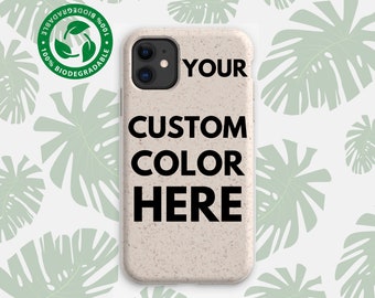 Funda vegana, ecológica y biodegradable personalizada, sin plástico, para iPhone 17, 16, 15, 14, 13, 12 y 11 Pro Max Plus, Samsung Galaxy S25, S24, S23, S22, S21 y S20.