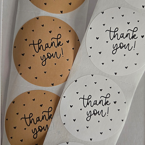 Thank You Stickers, Thermal Stickers, Small Business Stickers, Party Favor Stickers, Circle Stickers, Mail Stickers, Product Packaging