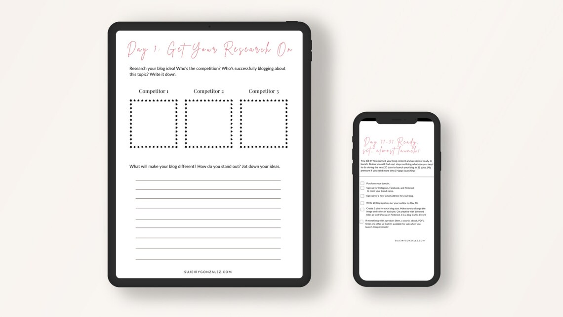 Printable Blog Workbook to Start a Blog Blog Planner Blog SE0 Strategy ...