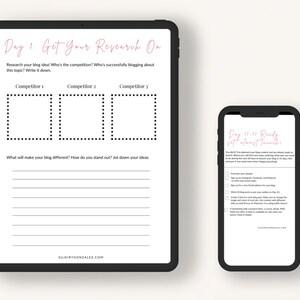 Printable Blog Workbook to Start a Blog Blog Planner Blog SE0 Strategy ...