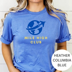 Airplane, Mile High Club, Travel, Unisex Jersey Short Sleeve Tee