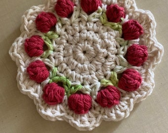 Floral Coaster crochet pattern