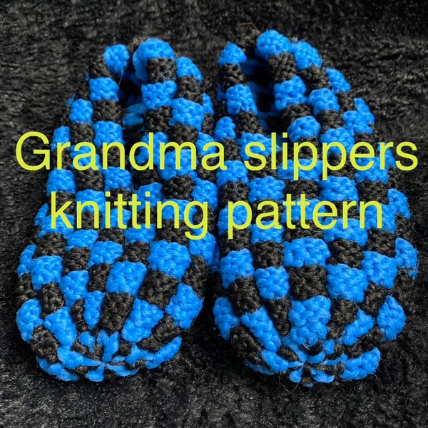 Grandma Slippers knitting pattern