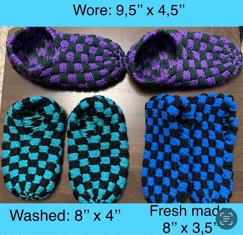 Grandma Slippers Knitting Pattern Phentex Slippers Etsy