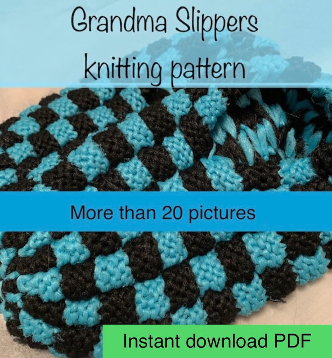 Grandma Slippers Knitting Pattern Phentex Slippers Etsy