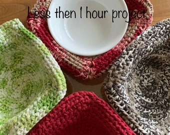 Microwave safe soup bowl crochet pattern