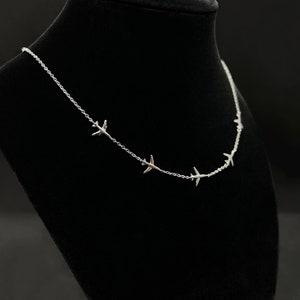 Silver Airplane Necklace