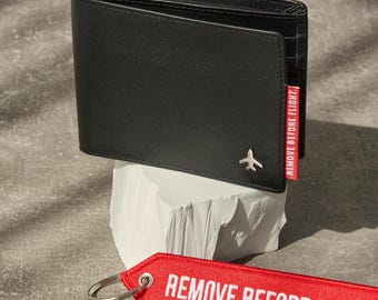 Aviation Bifold Leather Wallet