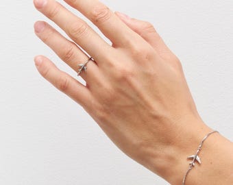 Anillo de avión de plata