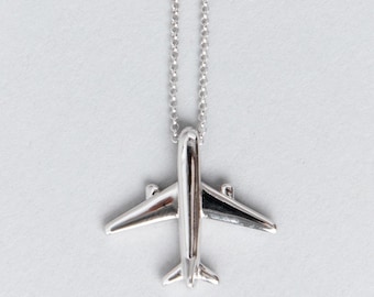 Polished Airplane Necklace V1