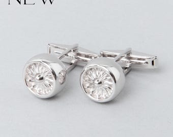 AV8 Cufflinks (Polished Silver)