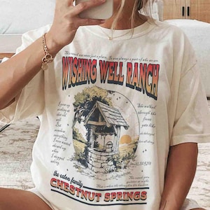 Wishing Well Ranch, Chestnut Springs Cowboy Romance Tee, Bookish Cowgirl Gift, Elsie Silver Inspired Comfort Colors shirt