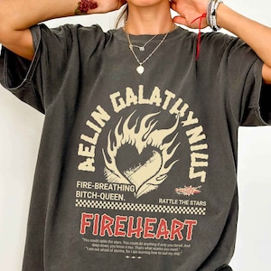 Aelin Galathynius Comfort Colors Shirt, Fireheart Terrasen Licensed Throne Of Glass Merch SJM Rowan Whitethorn Kingsflame The Thirteen