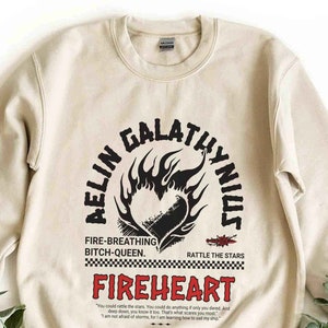 Aelin Galathyniust Sweatshirt, Fireheart Terrasen, Licensed Throne Of Glass Merch SJM Universe Rowan Whitethorn Kingsflame The Thirteen Gif