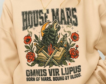 House Mars, The Institute, Red Rising, Sevro, Omnis Vir Lupus Tee, Bookish Vintage shirt,  Book lover Gift Sweatshirt
