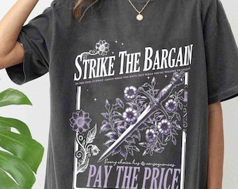 Callie Hart Quicksilver Comfort Colors Shirt, Trendy Floral Sword Fantasy Shirt for Fans, Unique Gift, Bookish Apparel Casual Wear