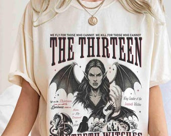 The Thirteen Comfort Colors Shirt, Manon Blackbeak Ironteeth Witches, Throne of Glass Bookish Tee, SJM Merch Terrasen ACOTAR Licensed