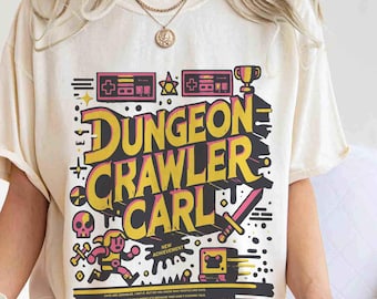 Comfort Colors New Achievement Dungeon Crawler Carl Inspired Shirt, LitRPG BookTok Gift for Reader Fantasy Science Fiction Book Lover Donut