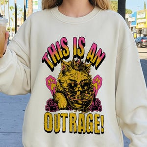 Princess Donut Sweatshirt, Dungeon Crawler Carl T-shirt, Fantasy Book Reader Geeky Cat Lover Tshirt,  Mongo dcc, This is an Outrage!