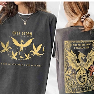 Fourth Wing Series Comfort Color Shirt, Onyx Storm, Dragon Rider, Bookish Tee Gift For Book Lover, Fantasy book, Violet Sorrengail