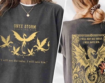 Fourth Wing Series Comfort Color Shirt, Onyx Storm, Dragon Rider, Bookish Tee Gift For Book Lover, Fantasy book, Violet Sorrengail