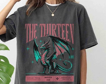 The Thirteen Comfort Colors Shirt, Throne Of Glass Shirt, Manon Blackbeak Ironteeth Witches Dorian Haviliard Licensed SJM Merch Terrasen