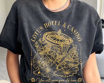 Lotus Hotel & Casino Comfort Color shirt, Percy Jackson and the Olympians Shirt, Book Merch Clothes Gift For Her, Percy Jackson Quotes Shirt