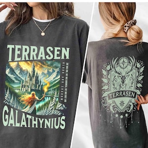 Comfort Color Terrasen shirt, TOG Gift, Throne of Glass, Book Lover Gift Idea, Bookish Gift, Aelin Galathynius