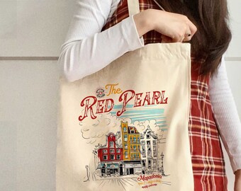 FBAA The Red Pearl Tote Bag, From Blood And Ash, Casteel Da'Neer, Poppy Balfour, JLA bookish gift, Masadonia Solis Atlania Gift