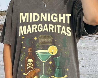 Midnight Margaritas Comfort Colors Shirt, Tequila Shirt, Witchy Tee,Practical Magic tee, Midnight Margarita, Spooky shirt, Drinking Gift