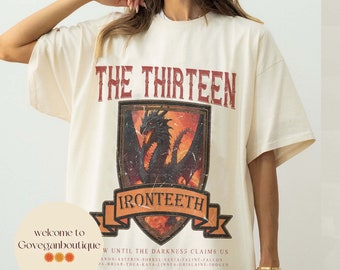 The Thirteen Comfort Colors Shirt, Throne Of Glass Shirt, Manon Blackbeak, Ironteeth Witches, Dorian Haviliard Licensed, SJM Merch, Terrasen