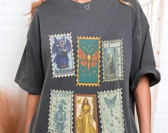 The Knight and the Moth Vintage Stamp T-Shirt Bartholomew Rachel Gillig Bookish, Comfort Colors shirt, Book lover gift OFFICIALLY LICENSED