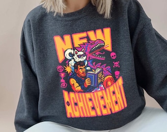 New Achievement Vintage Sweatshirt Dungeon Crawler Carl Xmas Gift