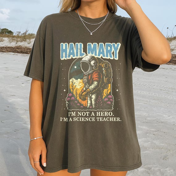Comfort Colors Vintage Hail Mary shirt -  Project Hail Mary, Inspired by Andy Weir, Book Lover gift