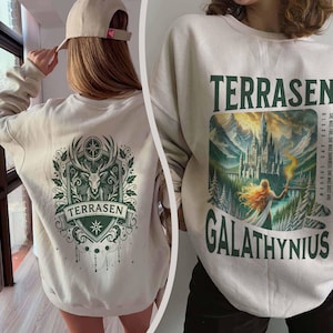 Terrasen Sweatshirt, TOG Gift, Throne of Glass, Book Lover Gift Idea, Bookish Gift,  Booktok Merch, Aelin Galathynius