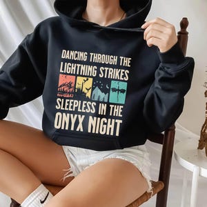 Onyx Storm Sweatshirt, Dancing Through The Lightning Strikes, Fourth Wing Shirt, Dragon Lover Gift, Fly Or Die image 8