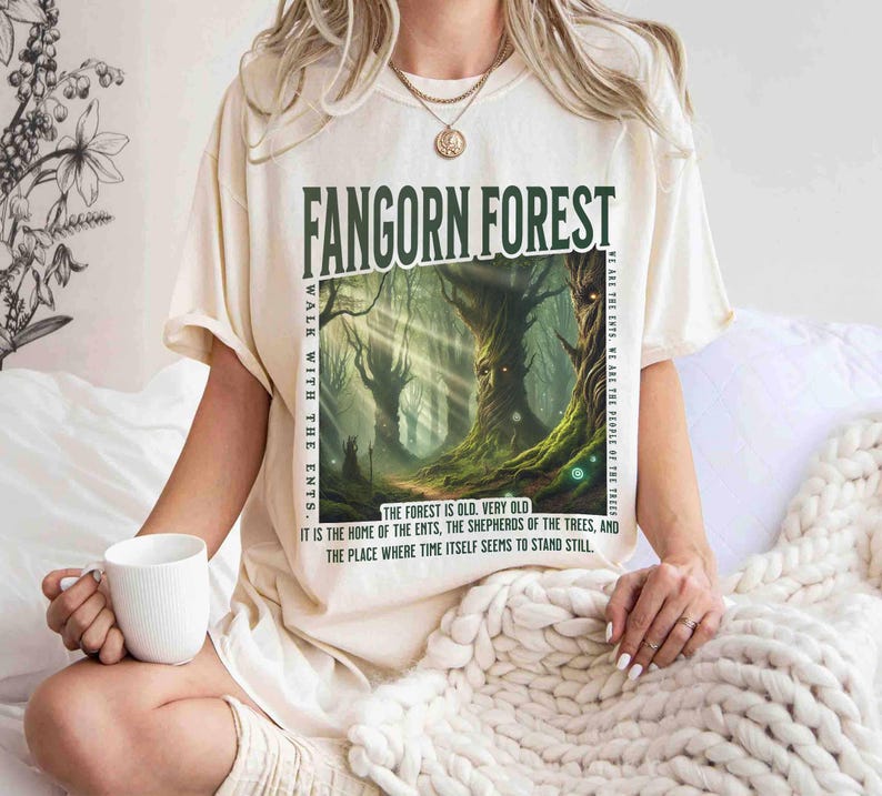 Fangorn Forest Shirt, Bookish Comfort Colors T-Shirt, National Parks Tshirt, Aesthetic Reader Gift, Book Nerd Gift, Movie Parody T Shirt bild 4