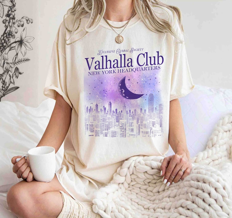 Valhalla club Comfort Colors shirt, Kings of Sin series by Ana Huang merch, Twisted series shirt, Romance Book Merch, Bookish Shirt. image 1