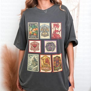 Fourth Wing Comfort Colors T-Shirt, Dragon Rider Stamp Tee, Onyx Storm shirt image 7