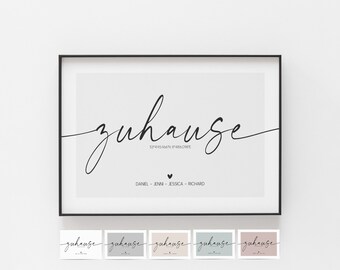 Poster Zuhause mit Name und Koordinaten personalisiert • Familienposter • Geschenk zum Einzug, Richtfest, Hausbau, Richtfest für Familie