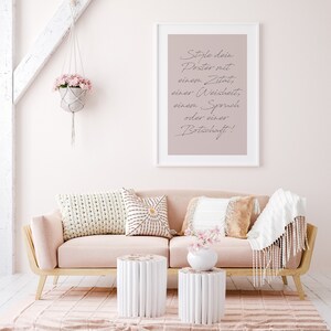 Text Poster erstellen Poster mit eigenem Text Spruch Poster personalisiert Pale Rose