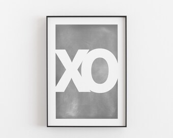 XO Poster •  Wandbild Wohnzimmer, Büro • Wanddeko, Wandbild