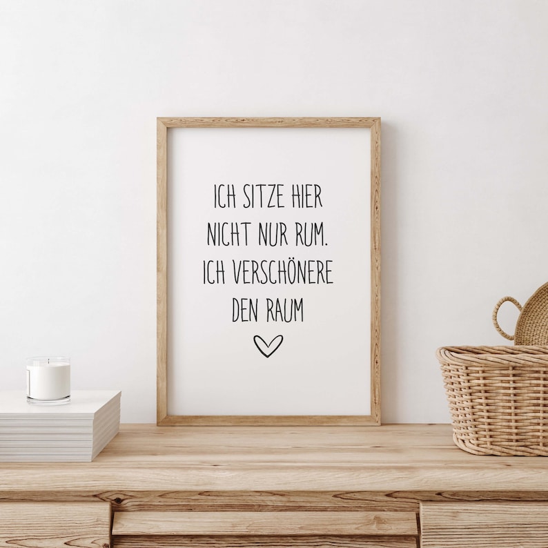 Gäste WC Poster 'Ich sitze hier nicht nur rum' Etsy.de