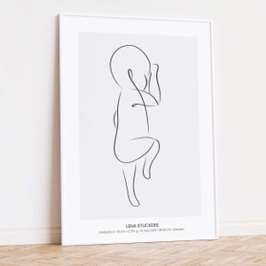 Geburtsposter Baby 'Art' - Maßstab 1:1 Kinderposter, Neuheit, Personalisiertes Poster famprints