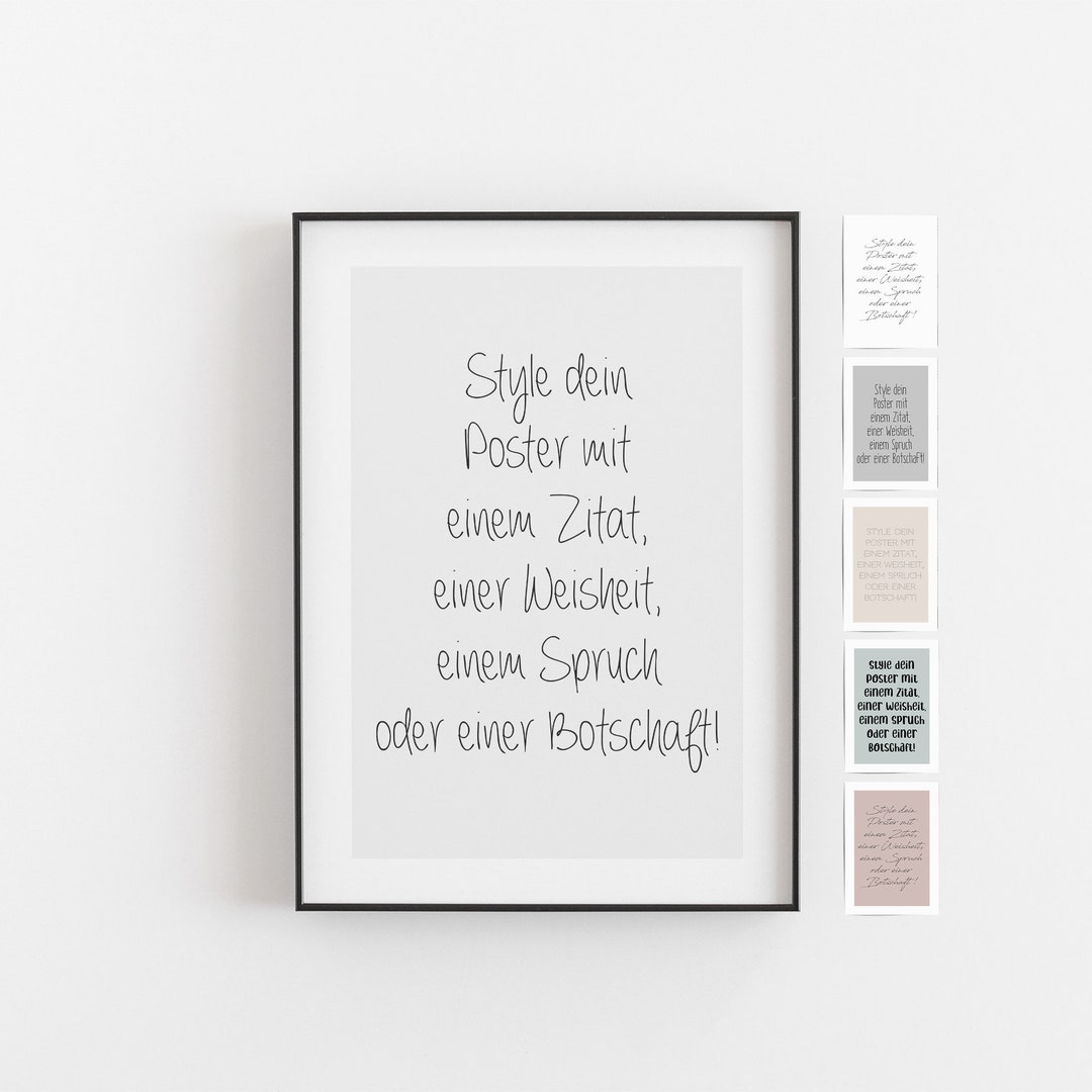 Text Poster erstellen Poster mit eigenem Text Spruch Poster