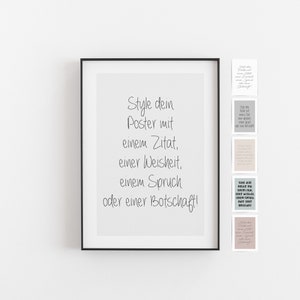 Text Poster erstellen Poster mit eigenem Text Spruch Poster personalisiert Bild 1