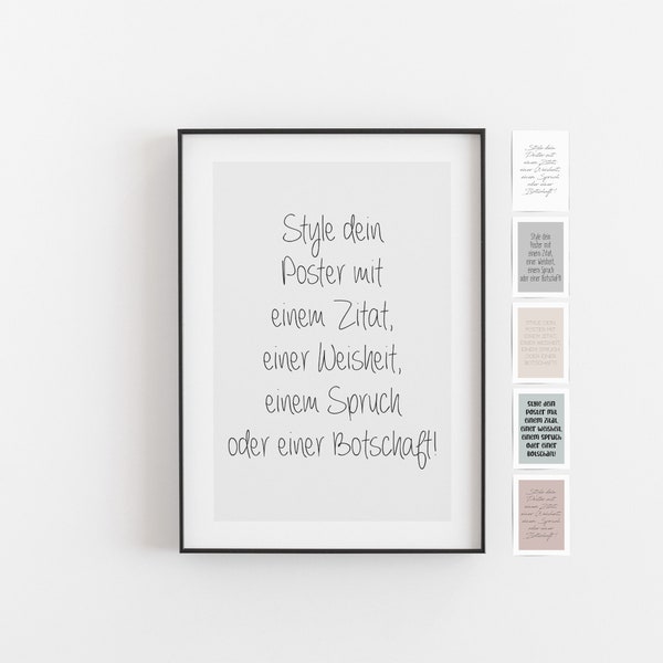 Sprüche poster Etsy.de