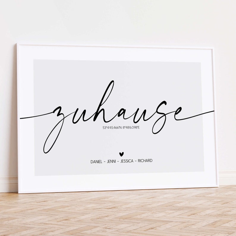 personalisierbares Poster - Poster 'Zuhause'